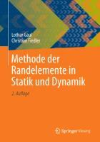 Cover: 9783834825360 | Methode der Randelemente in Statik und Dynamik | Fiedler (u. a.) | xii