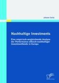 Cover: 9783836696791 | Nachhaltige Investments: Eine empirisch-vergleichende Analyse der...