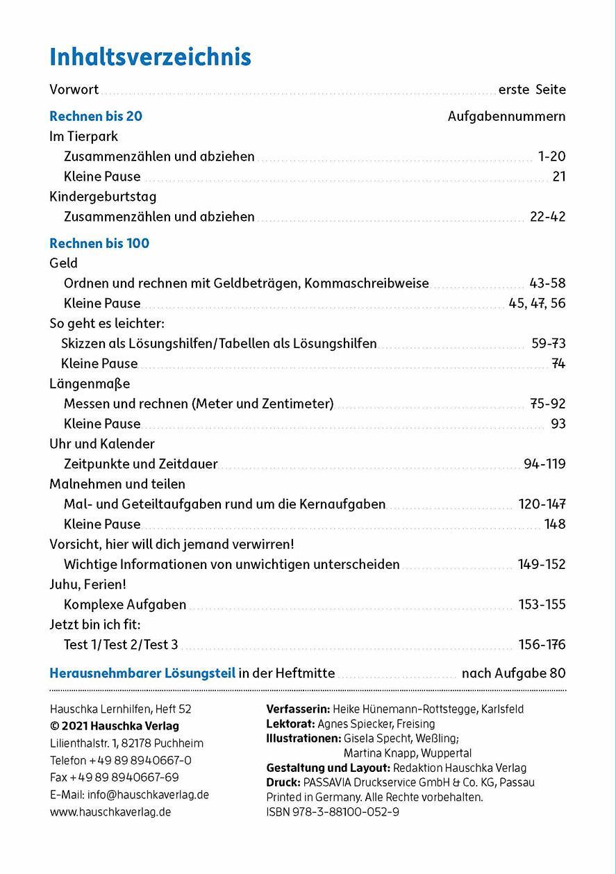Bild: 9783881000529 | Textaufgaben 2. Klasse | Heike Hünemann-Rottstegge | Broschüre | 2009