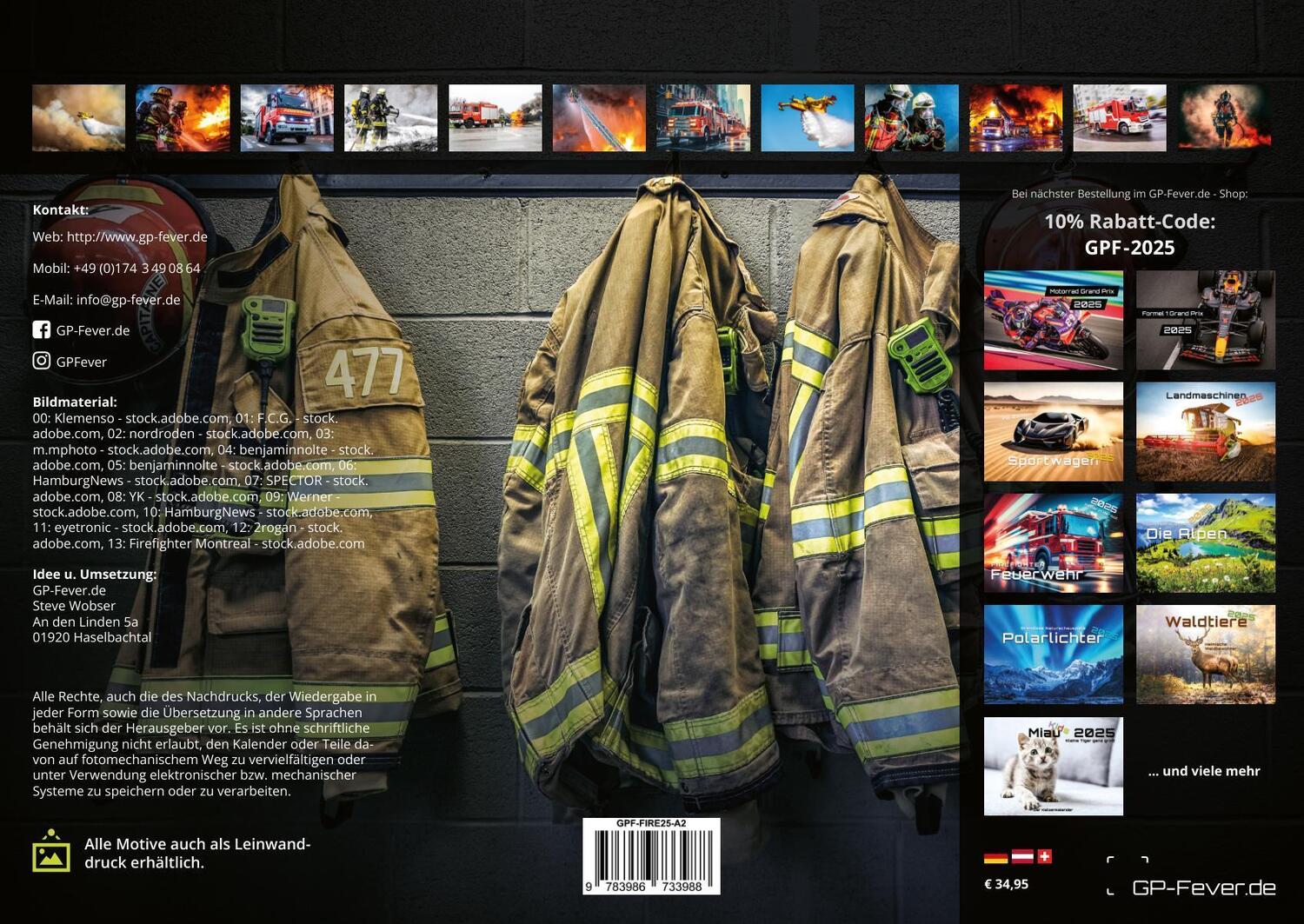 Bild: 9783986733988 | FIREFIGHTER - Retter in der Not - Feuerwehr - 2025 - Kalender DIN A2