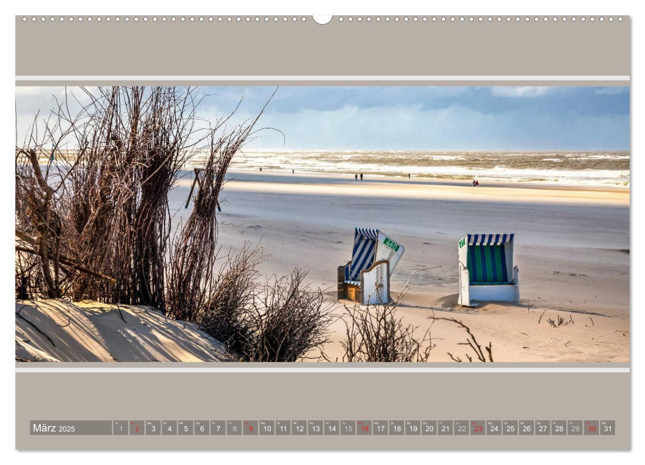 Bild: 9783435485123 | Strandblicke Borkum und Norderney (Wandkalender 2025 DIN A2 quer),...