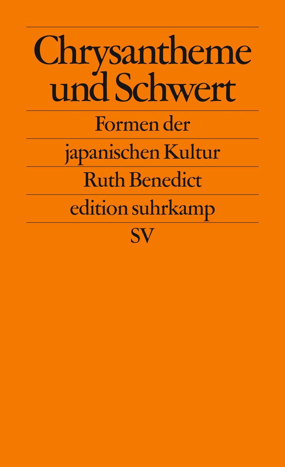 Cover: 9783518120149 | Chrysantheme und Schwert | Formen der japanischen Kultur | Benedict