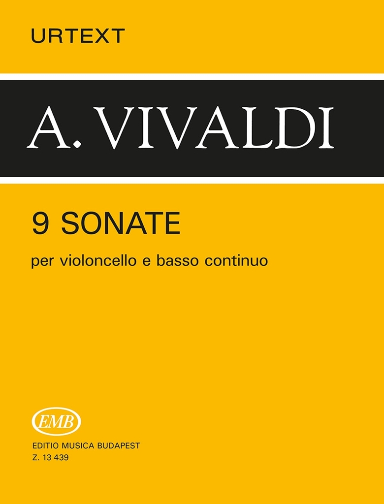 Cover: 9790080134399 | 9 Sonatas For Cello And Piano | per violoncello e basso continuo