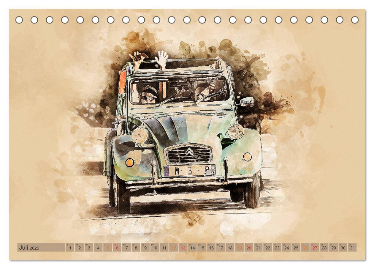 Bild: 9783435214457 | Die Ente, Deux Chevaux, 2CV (Tischkalender 2025 DIN A5 quer),...