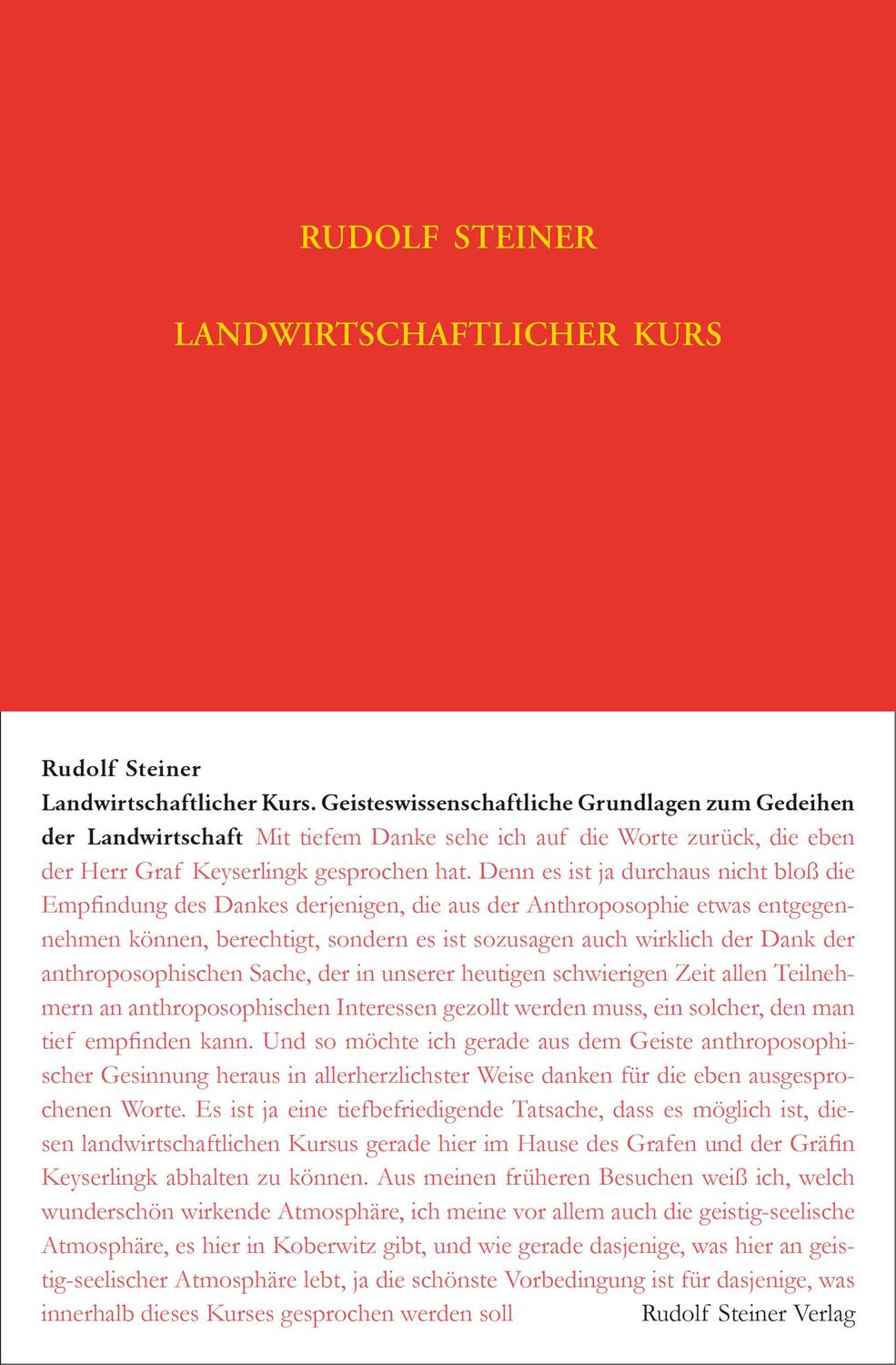 Cover: 9783727432712 | Landwirtschaftlicher Kurs | Rudolf Steiner | Buch | Deutsch | 2022