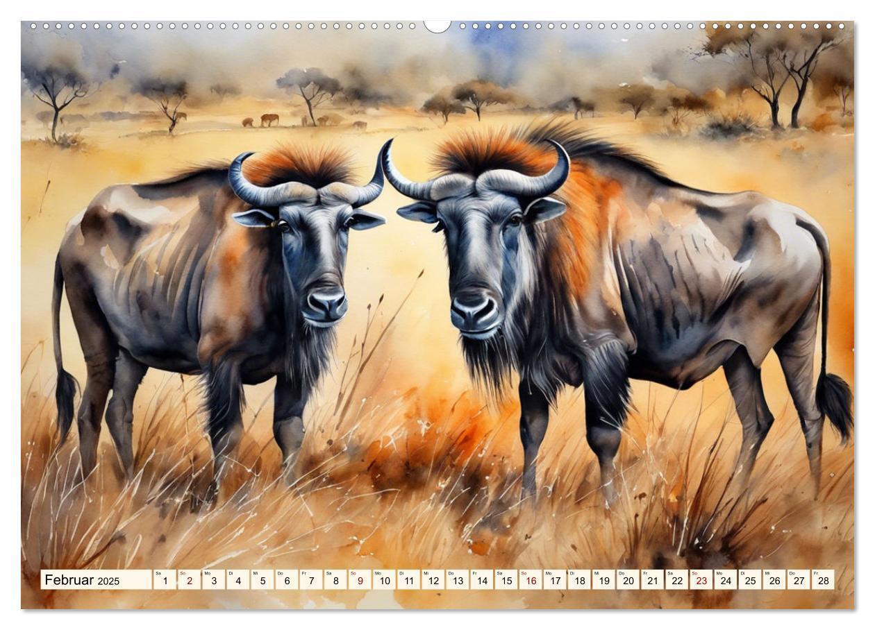 Bild: 9783383805844 | Zauberhafte Aquarelle von Afrikas Tierwelt (Wandkalender 2025 DIN...