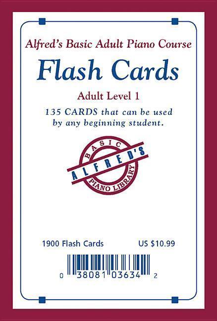 Cover: 9780739013724 | Alfred's Basic Adult PIano Course 1 Flash Cards | Morton Manus | 1987