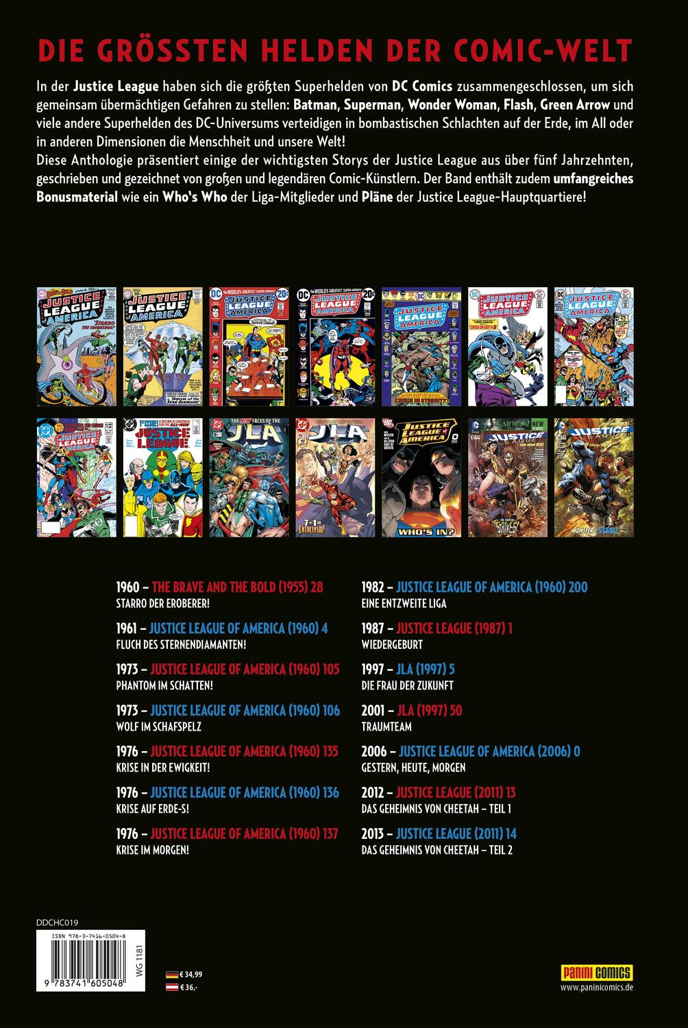 Rückseite: 9783741605048 | Justice League Anthologie | Die Geschichte der größten Helden der Welt