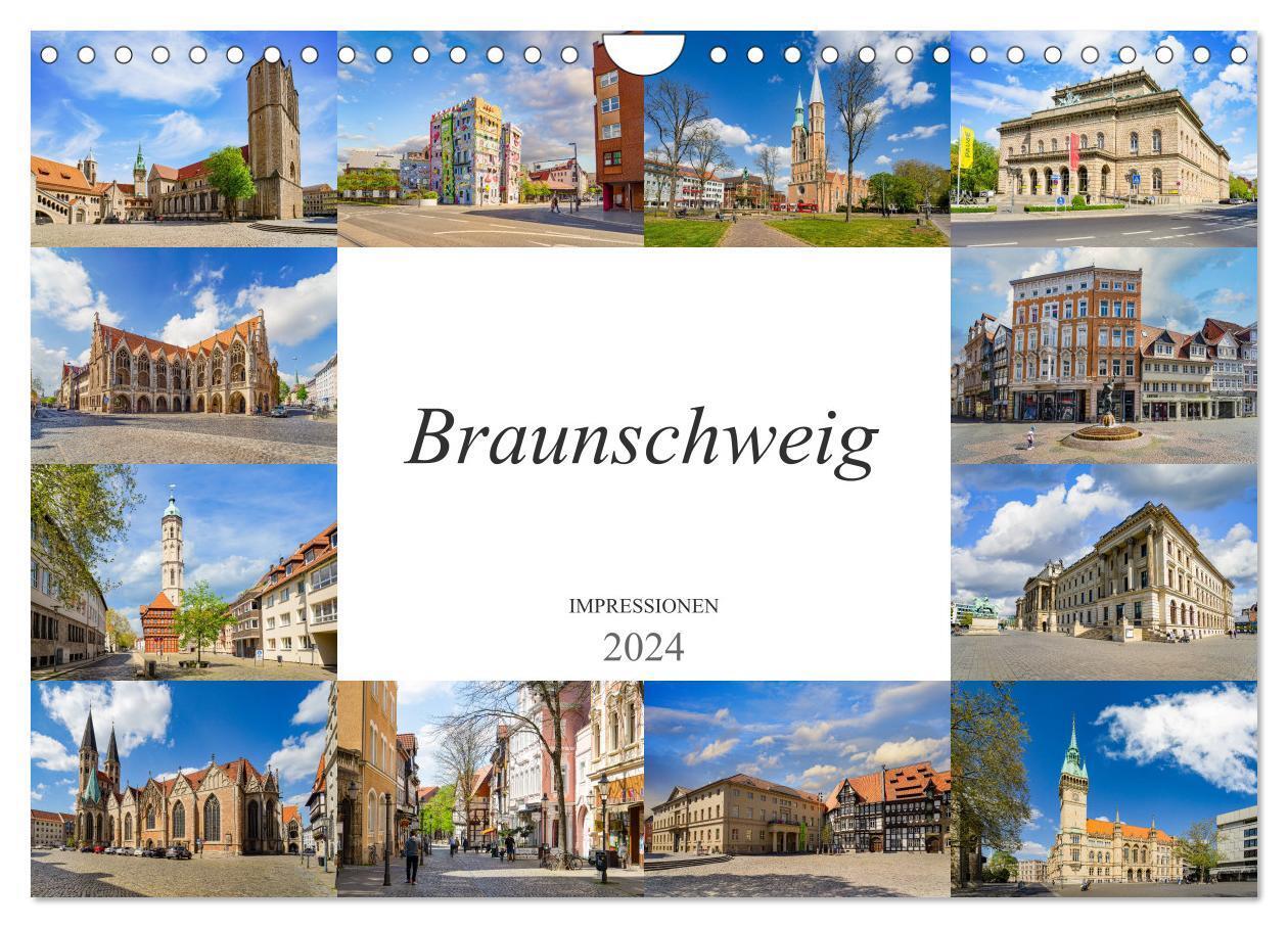 Cover: 9783675558533 | Braunschweig Impressionen (Wandkalender 2024 DIN A4 quer), CALVENDO...