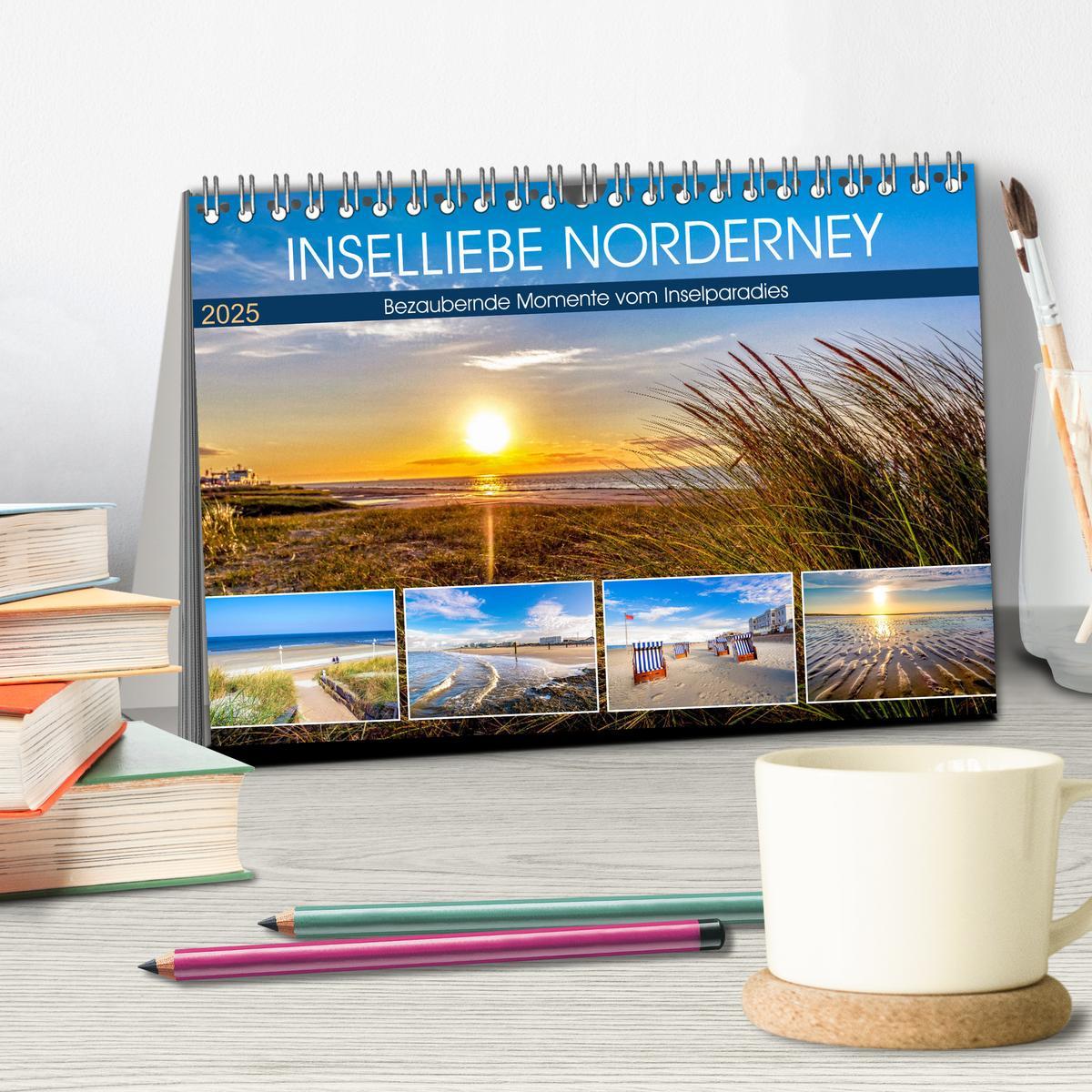 Bild: 9783435073955 | INSELLIEBE NORDERNEY (Tischkalender 2025 DIN A5 quer), CALVENDO...