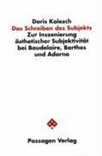 Cover: 9783851652017 | Kolesch, D: Schreiben des Subjekts | Doris Kolesch | Taschenbuch