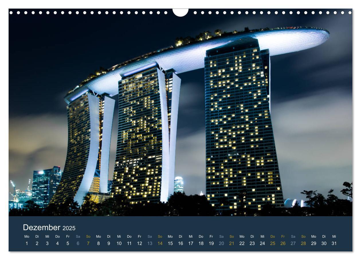 Bild: 9783435445851 | Singapur bei Nacht und Tag (Wandkalender 2025 DIN A3 quer),...