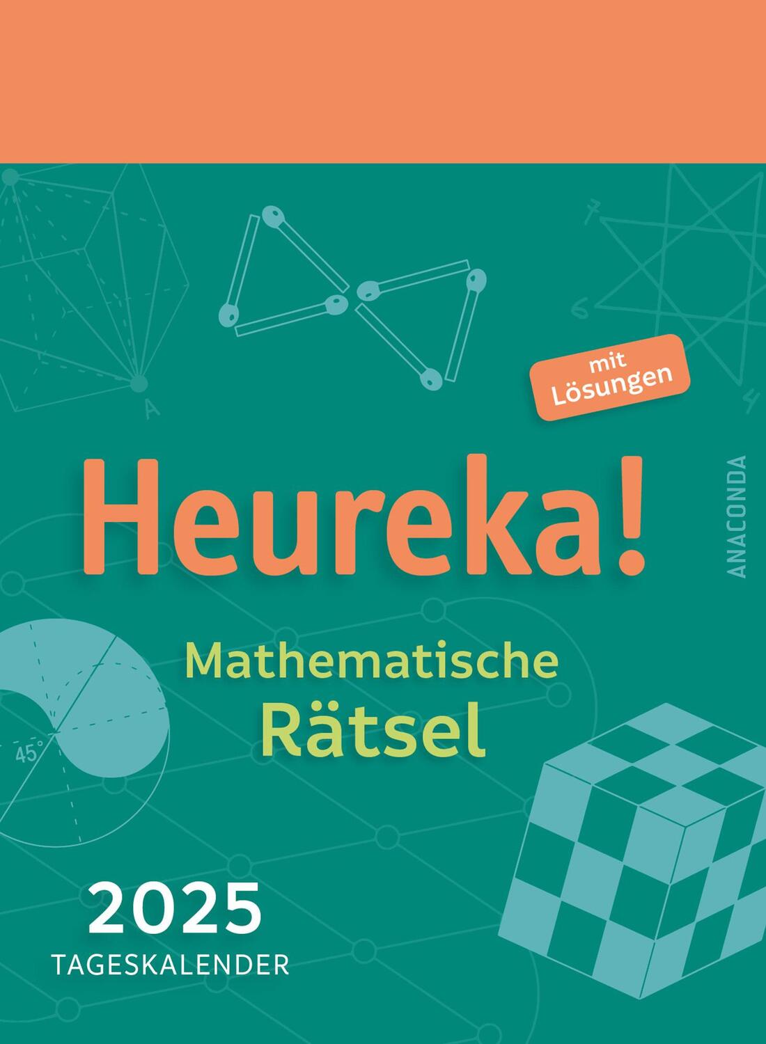 Cover: 9783730613368 | Heureka! Mathematische Rätsel 2025: Tageskalender mit Lösungen | Hemme