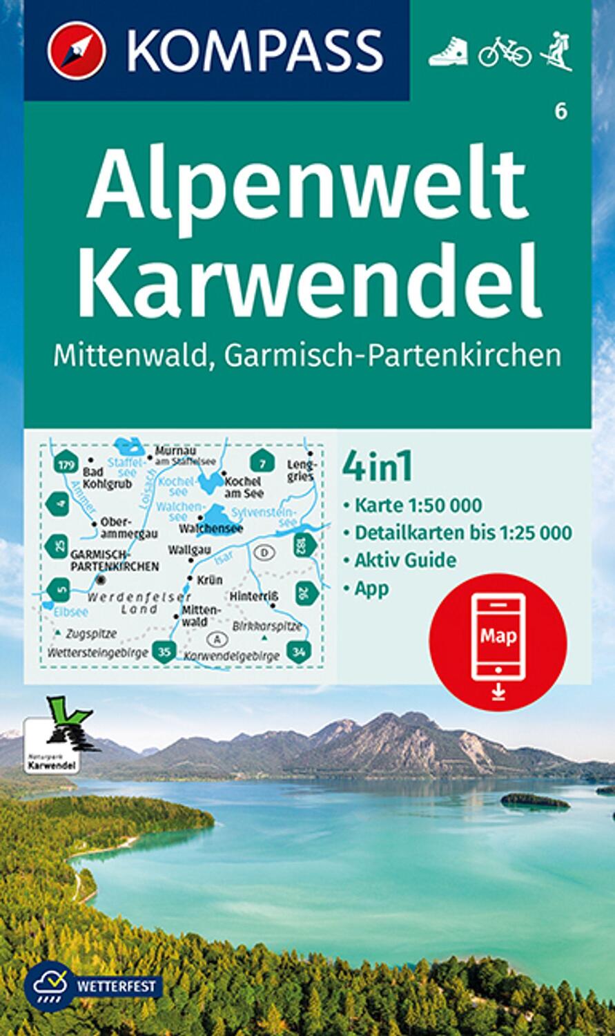 Cover: 9783991212133 | KOMPASS Wanderkarte 6 Alpenwelt Karwendel Mittenwald,...