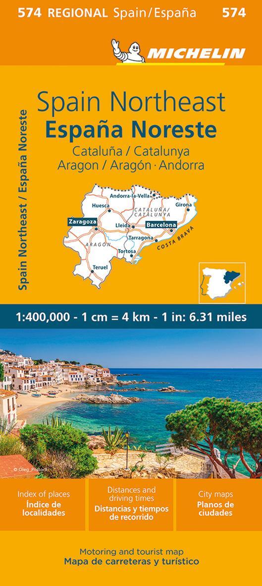 Cover: 9782067184251 | Michelin Katalonien, Aragon, Andorra | (Land-)Karte | 1 S. | Englisch