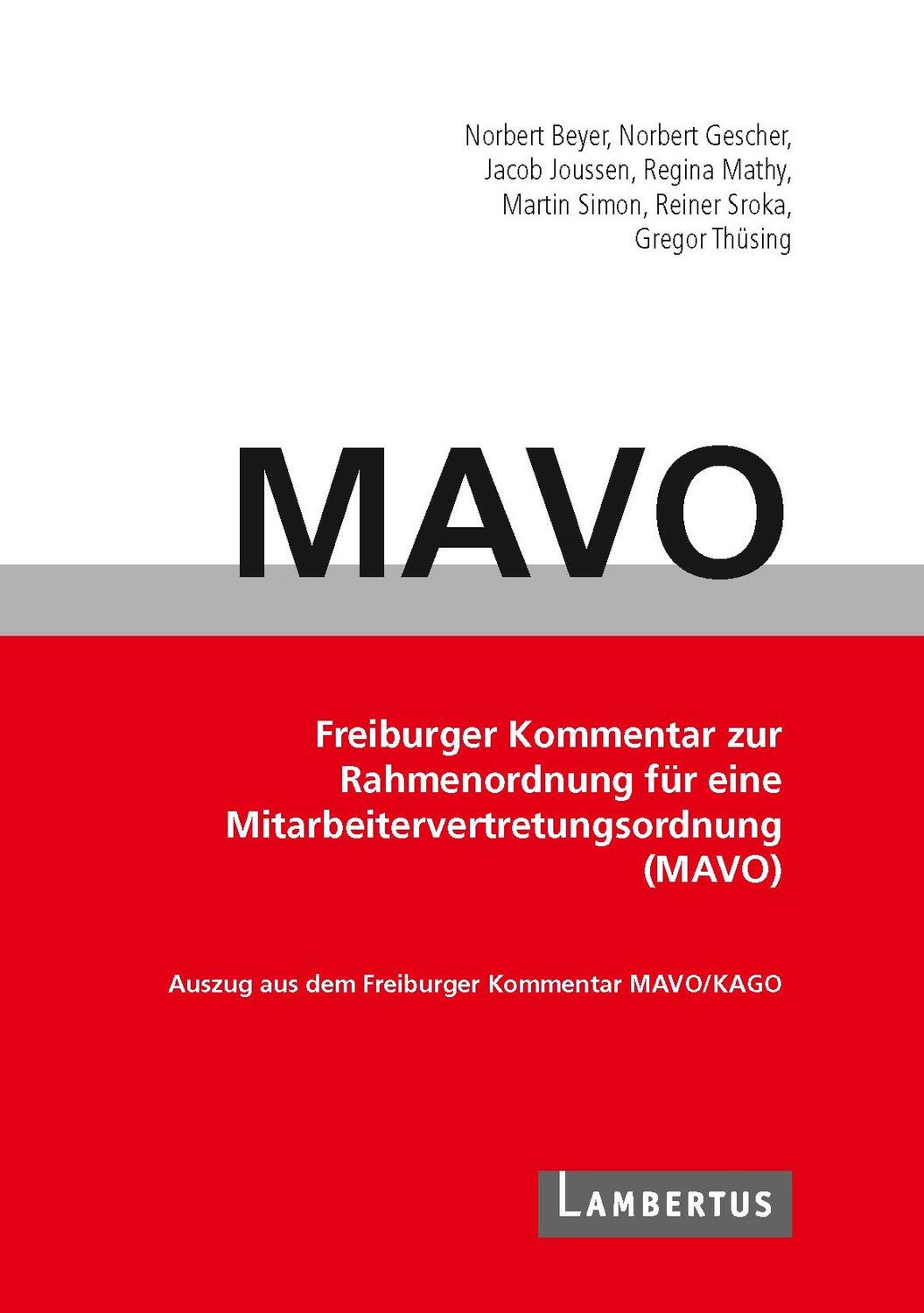 Cover: 9783784136257 | Handbuch MAVO-Kommentar | Norbert Beyer (u. a.) | Taschenbuch | 2023