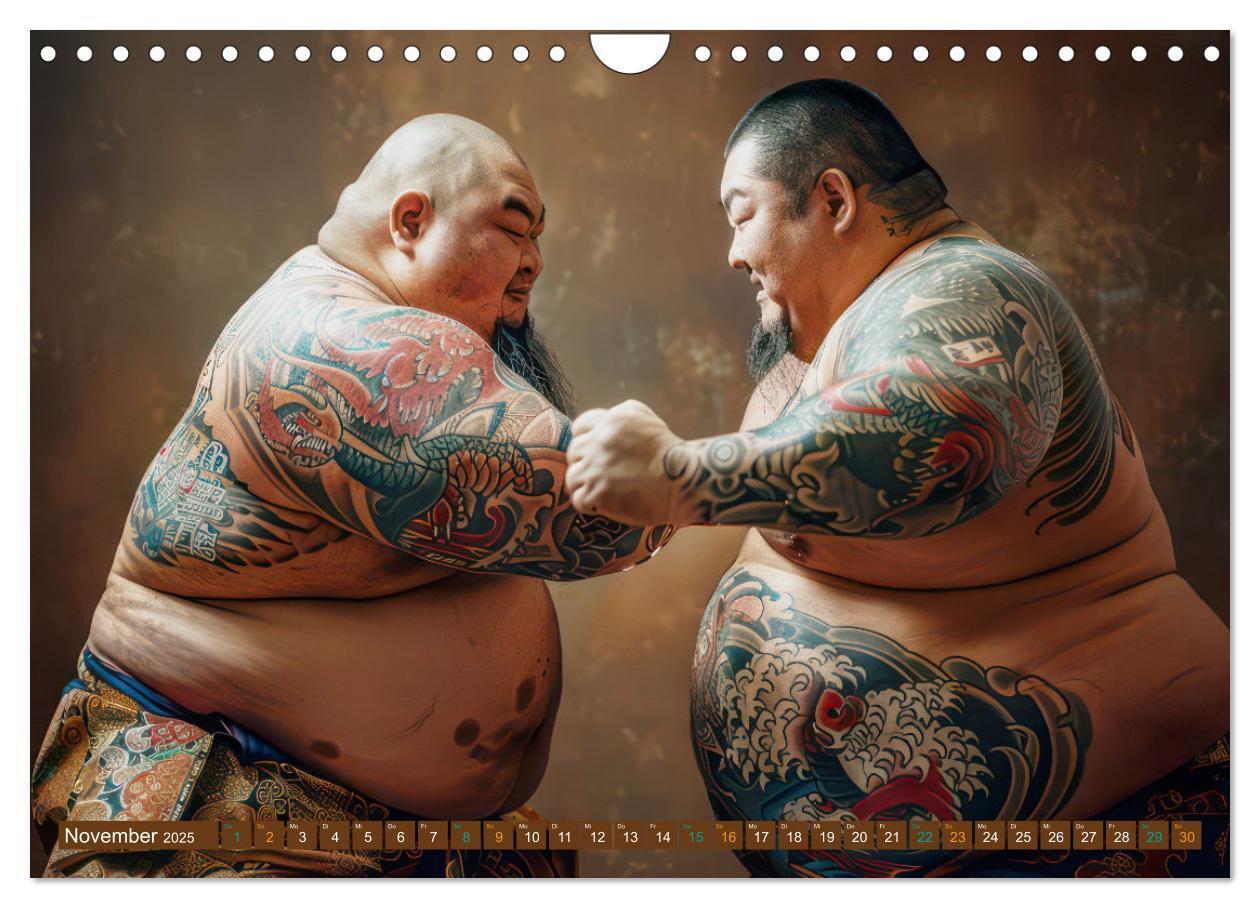 Bild: 9783383809613 | Sumo - Japans schwere Ringer (Wandkalender 2025 DIN A4 quer),...