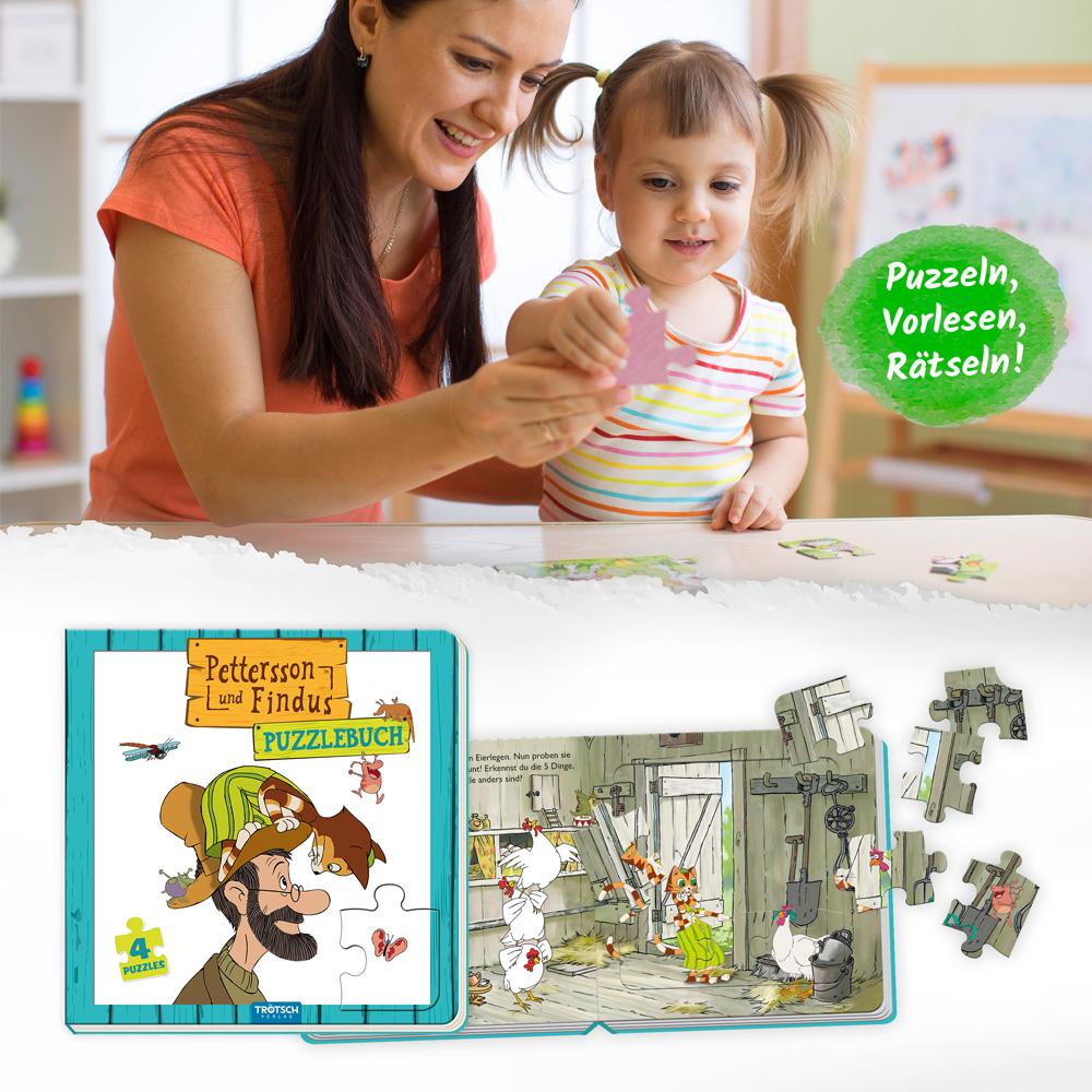 Bild: 9783965528390 | Trötsch Pettersson und Findus Pappenbuch Puzzlebuch | Trötsch Verlag