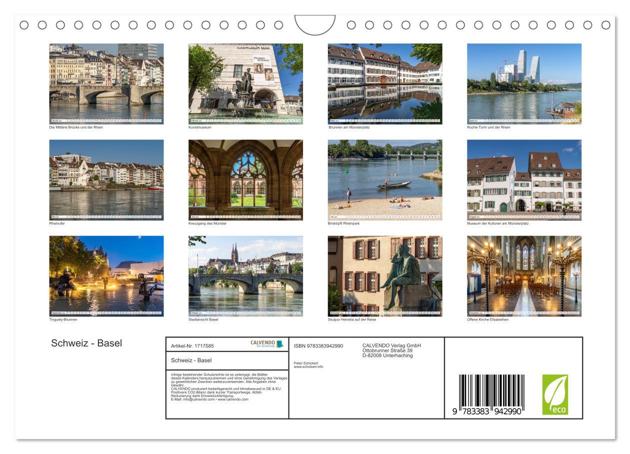 Bild: 9783383942990 | Schweiz - Basel (Wandkalender 2025 DIN A4 quer), CALVENDO...