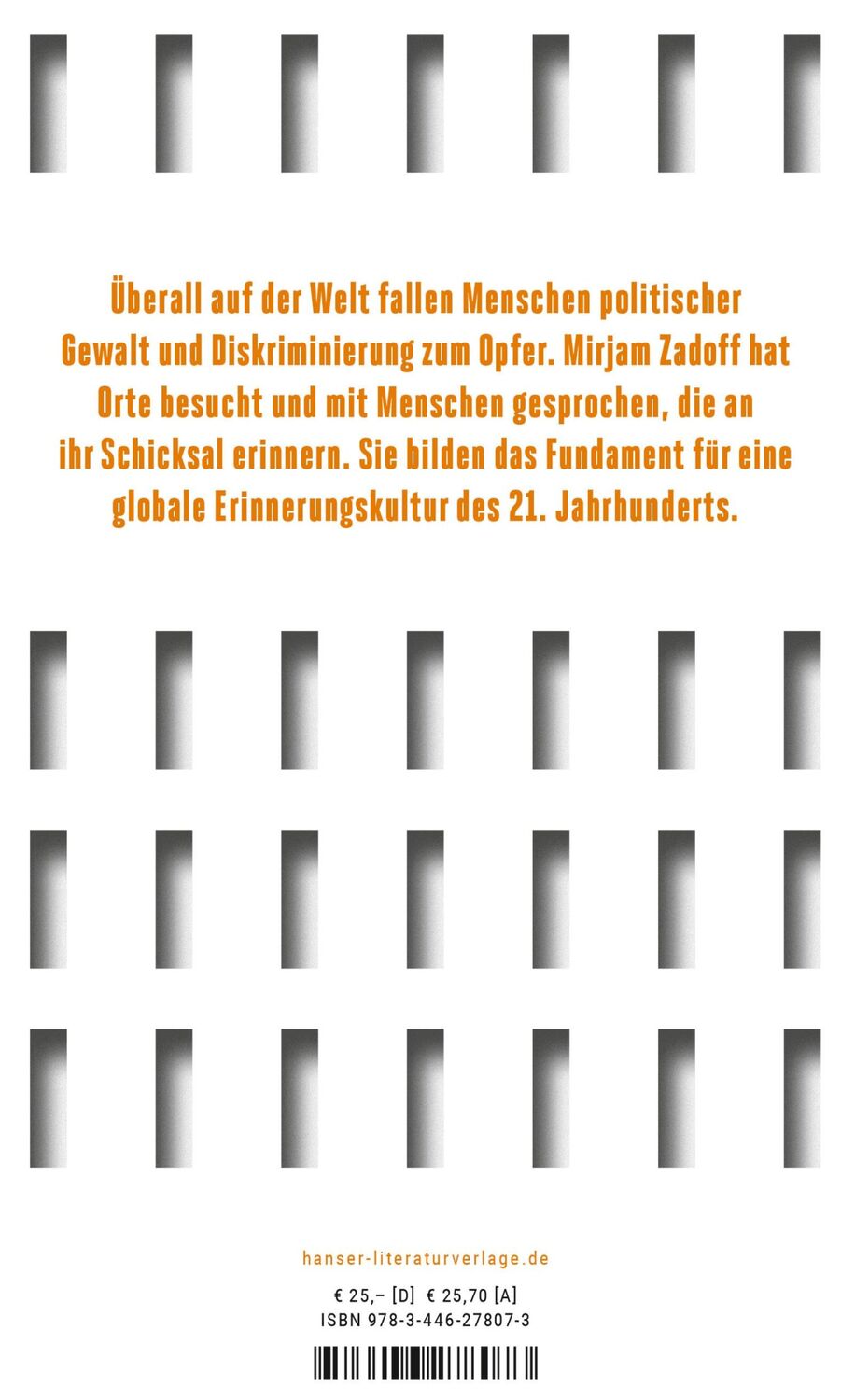 Bild: 9783446278073 | Gewalt und Gedächtnis | Globale Erinnerung im 21. Jahrhundert | Zadoff