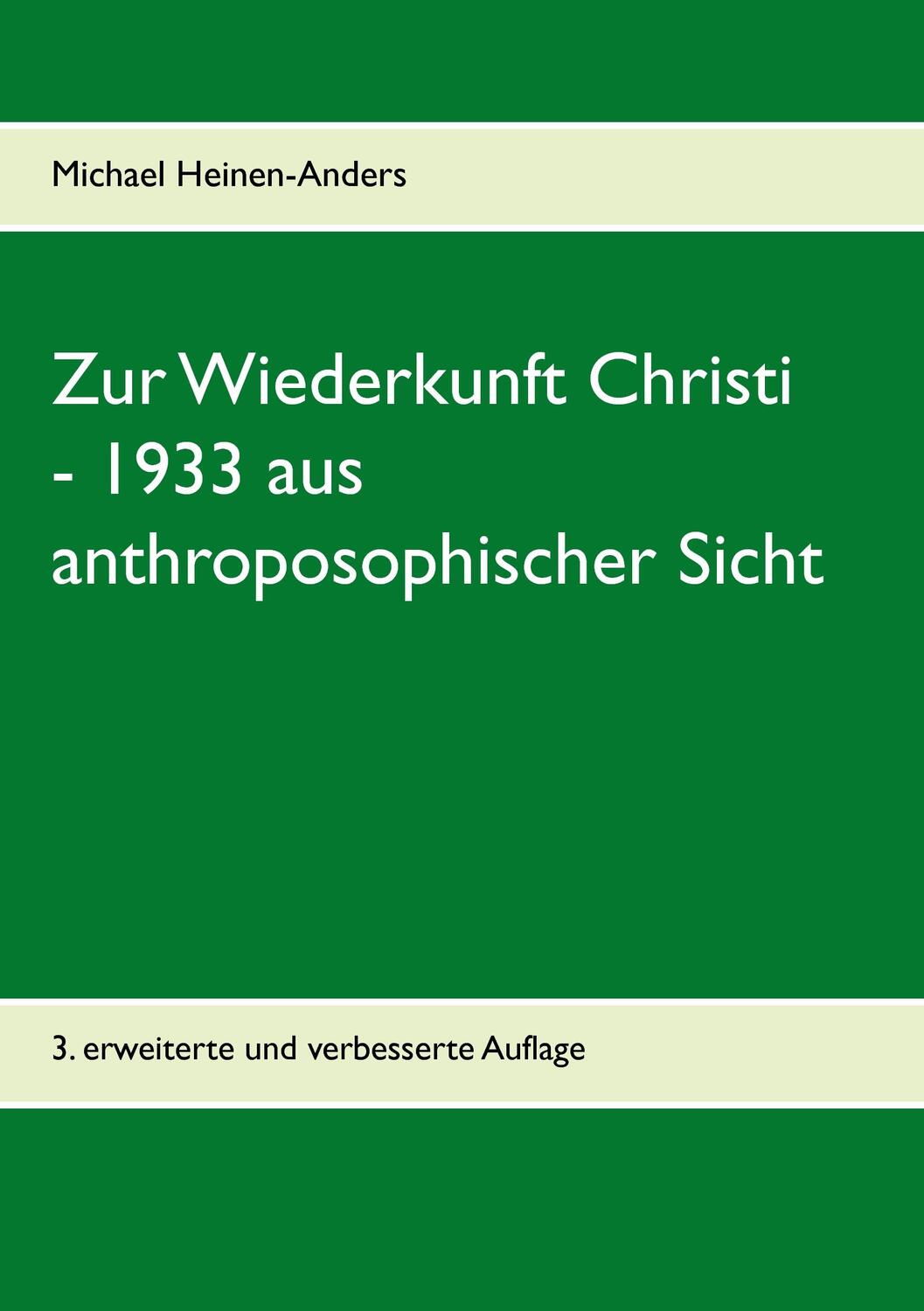 Cover: 9783738611212 | Zur Wiederkunft Christi - 1933 aus anthroposophischer Sicht | Buch