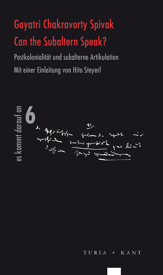 Cover: 9783851325065 | Can the Subaltern Speak? | Gayatri Ch. Spivak | Taschenbuch | Englisch