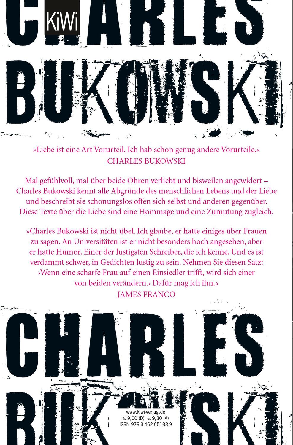 Rückseite: 9783462051339 | Liebe | Charles Bukowski | Taschenbuch | Paperback | 256 S. | Deutsch