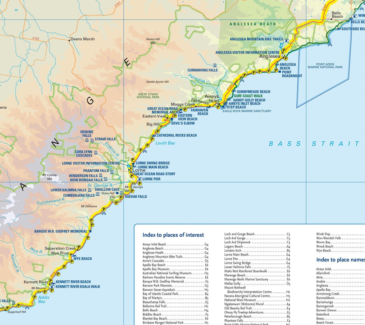 Bild: 9780008609191 | Collins The Great Ocean Road Touring Map | Collins Maps | (Land-)Karte