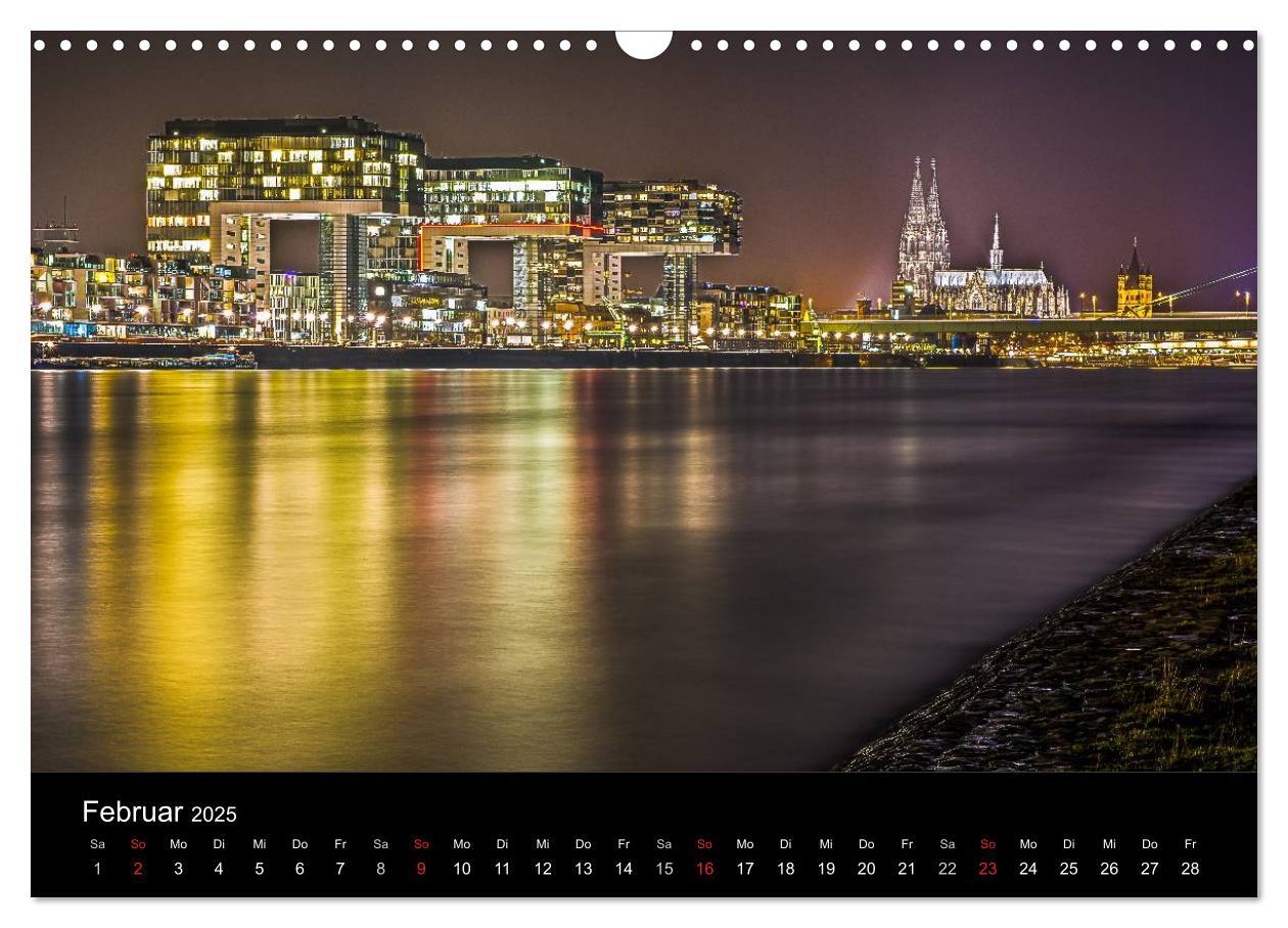 Bild: 9783435576876 | Köln Impressionen bei Nacht (Wandkalender 2025 DIN A3 quer),...