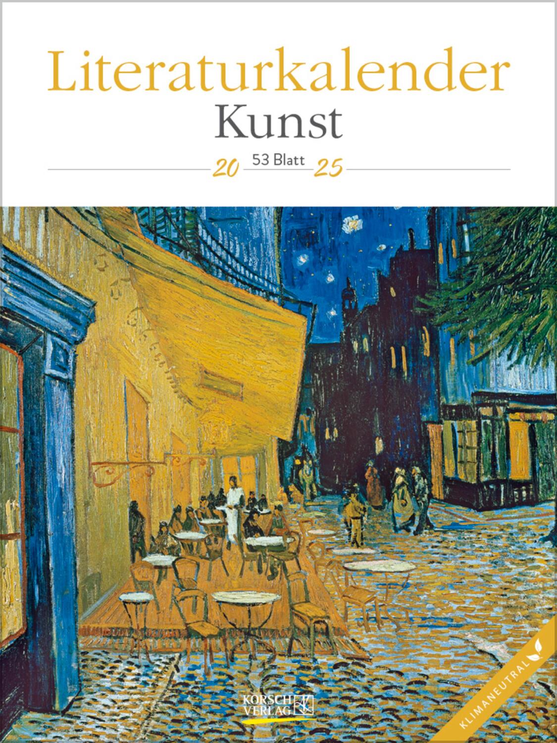 Cover: 9783731877257 | Literaturkalender Kunst 2025 | Verlag Korsch | Kalender | 54 S. | 2025