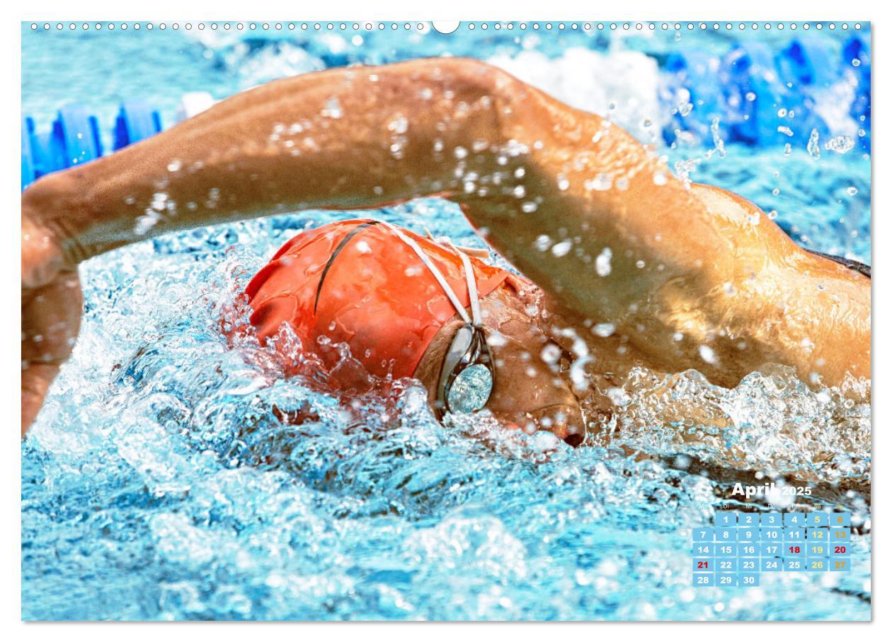 Bild: 9783383885495 | Schwimmen: Sport auf blauen Bahnen (Wandkalender 2025 DIN A2 quer),...