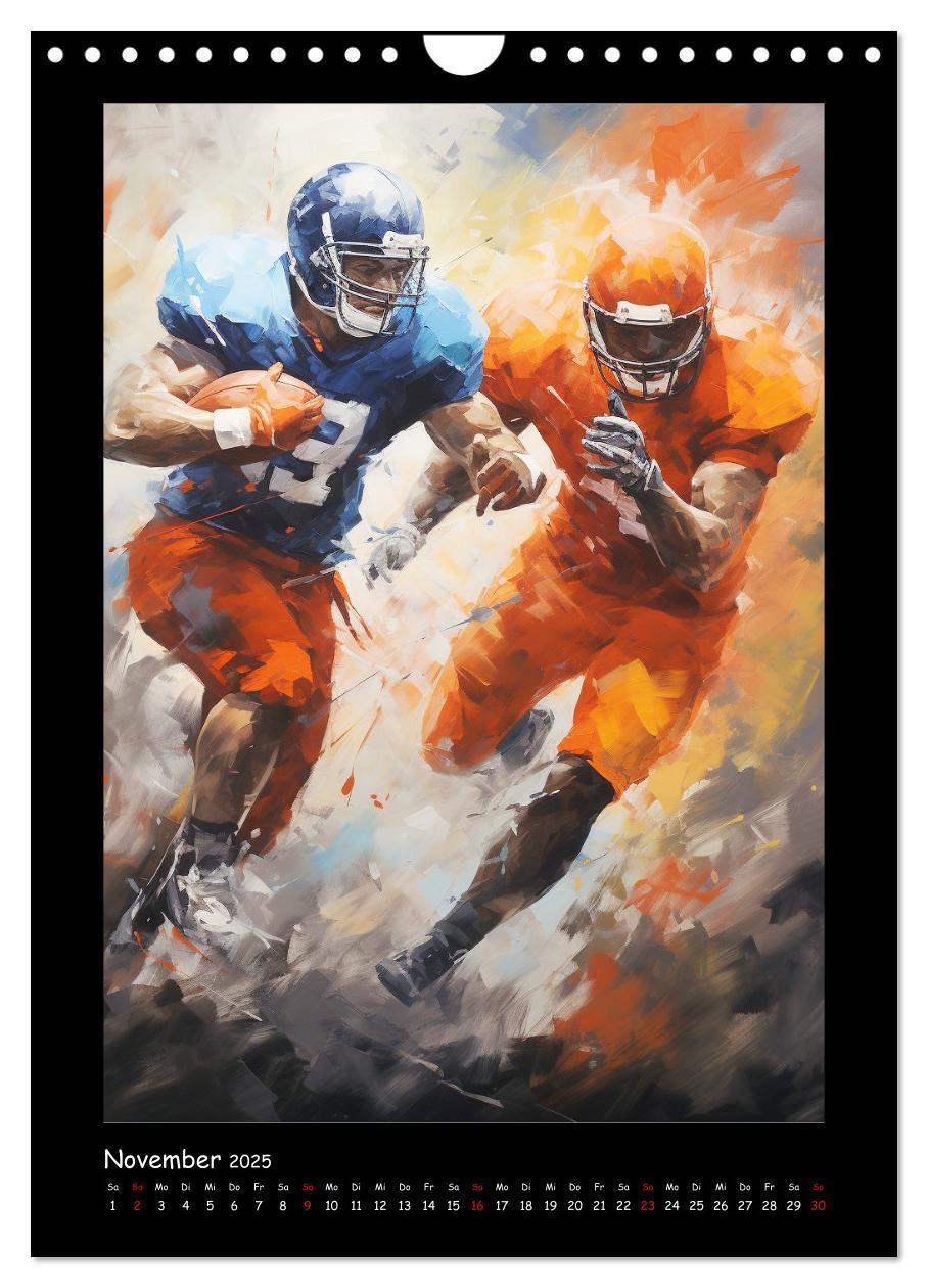 Bild: 9783435860173 | American Football. Paintings (Wandkalender 2025 DIN A4 hoch),...