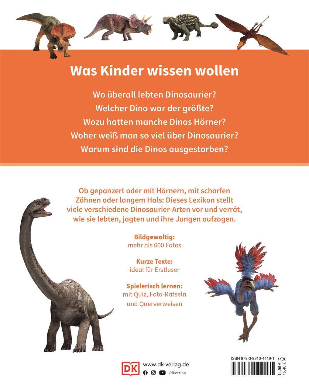 Rückseite: 9783831044191 | DK Kinderlexikon. Dinosaurier | Caroline Bingham | Buch | 136 S.