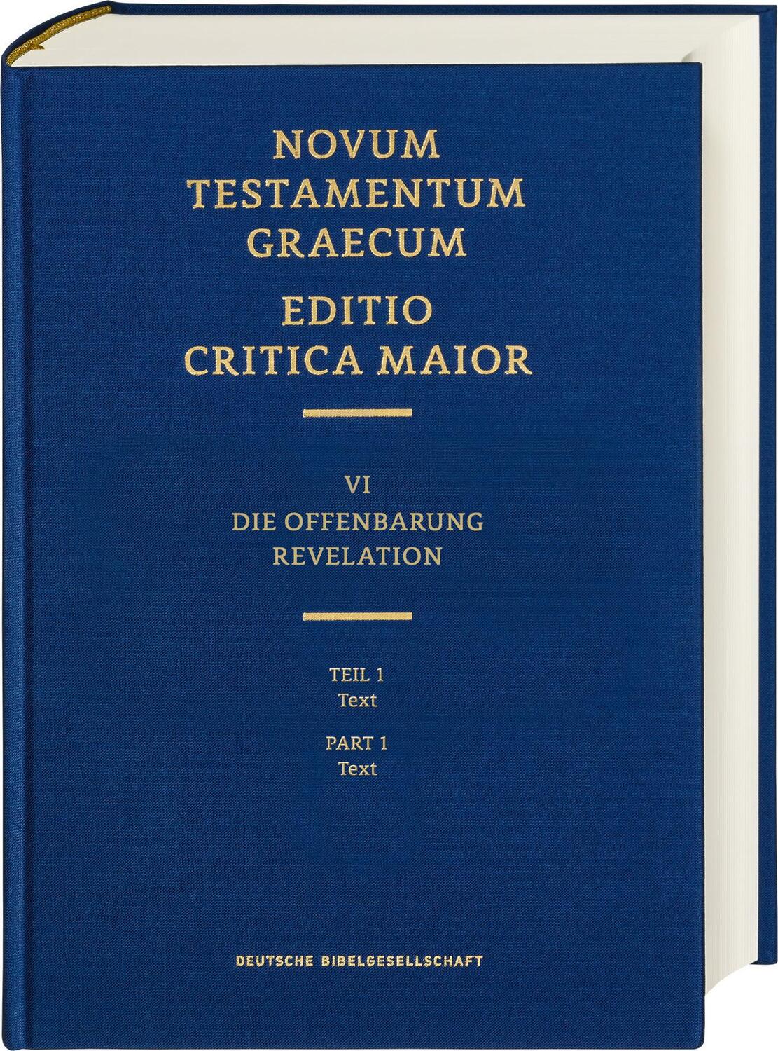 Cover: 9783438056191 | ECM VI/1. Offenbarung. Text | Textforschung (u. a.) | Buch | 560 S.