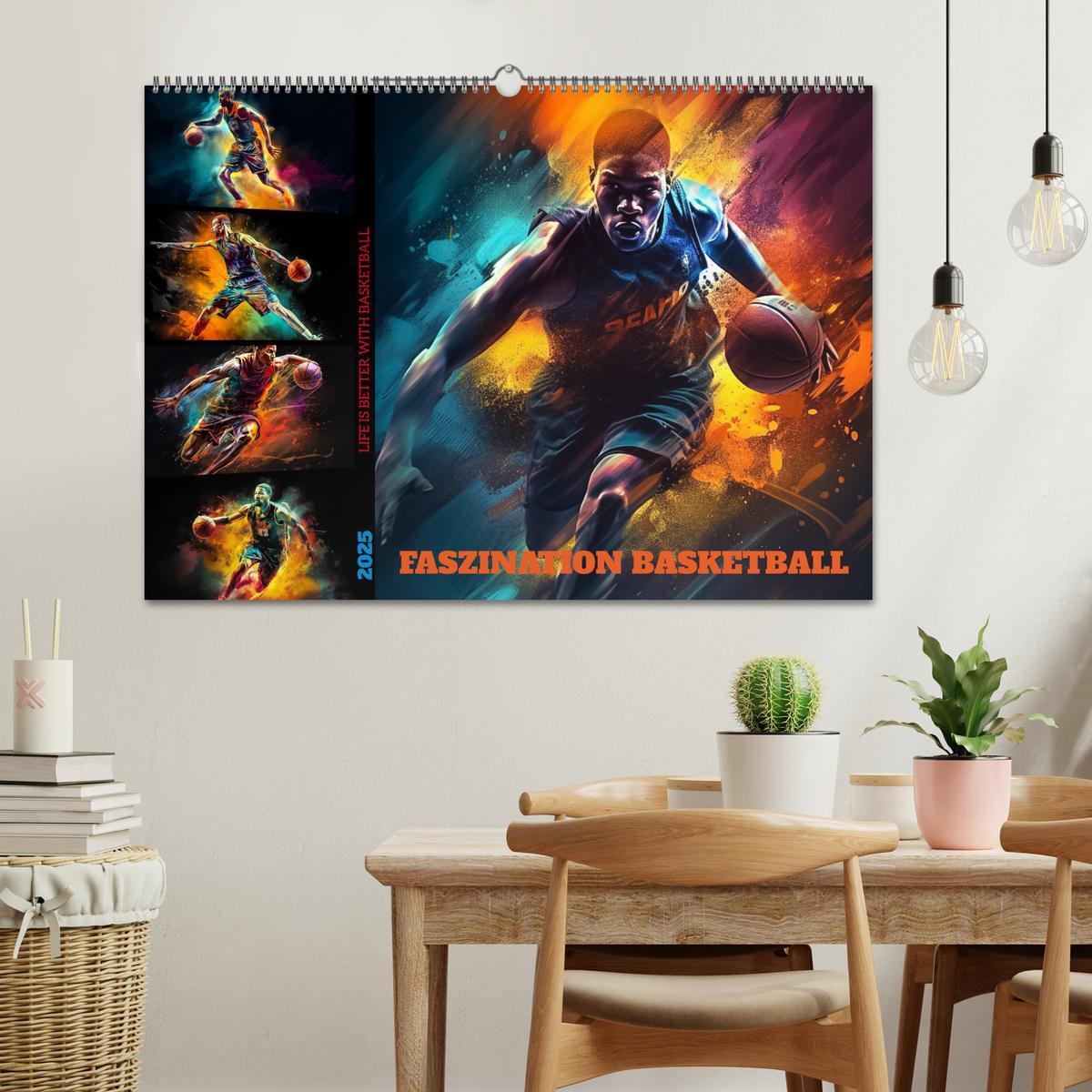 Bild: 9783383905391 | Faszination Basketball (Wandkalender 2025 DIN A2 quer), CALVENDO...