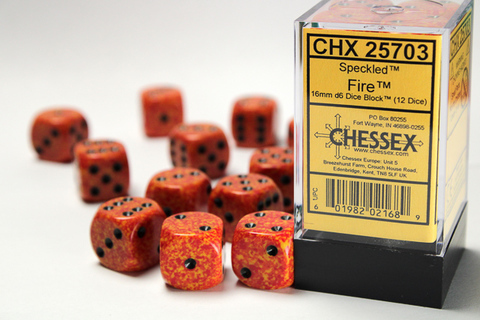 Cover: 601982021689 | Speckled® 16mm d6 Fire Dice Block™ (12 dice) | deutsch | Chessex