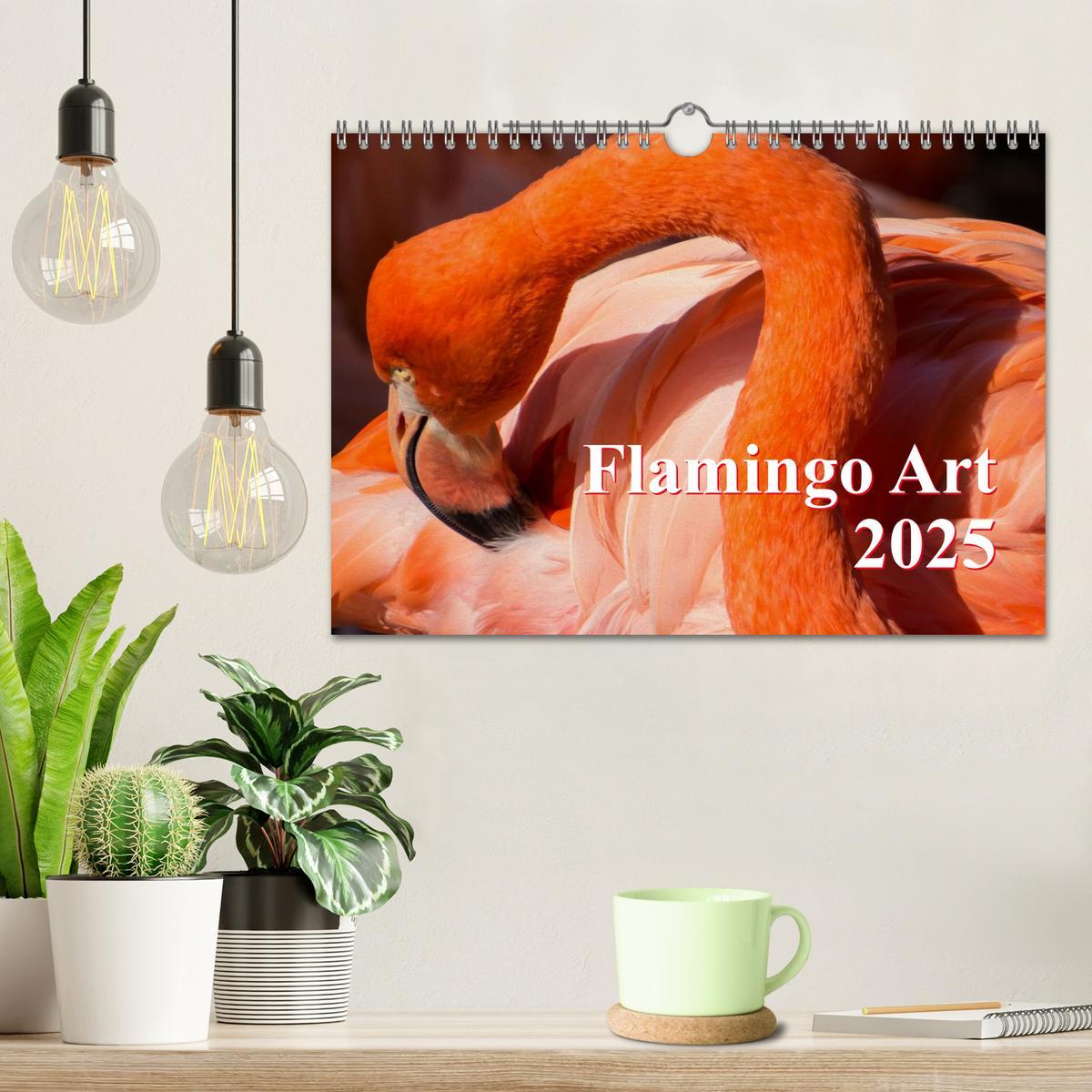 Bild: 9783435819706 | Flamingo Art 2025 (Wandkalender 2025 DIN A4 quer), CALVENDO...