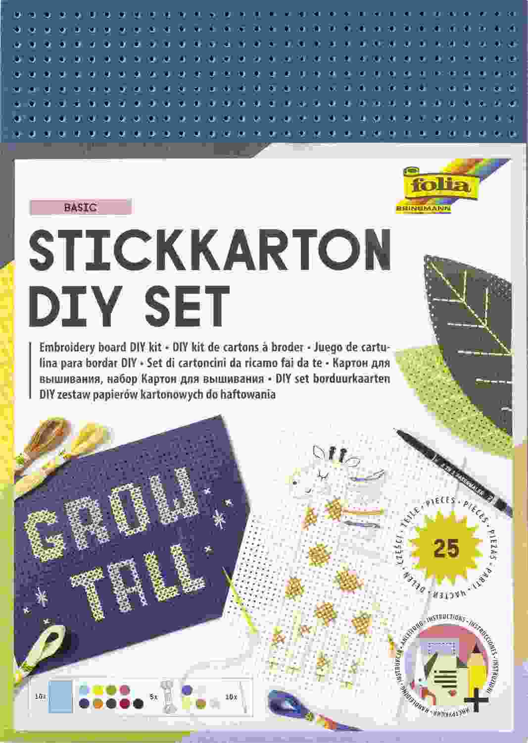 Cover: 4001868039153 | Folia Stickkarton DIY Set, 25-teilig, unbedruckt | 23419 | 2023