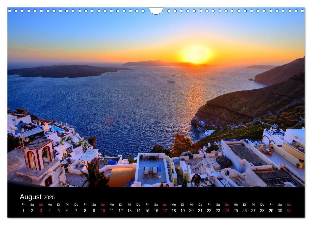 Bild: 9783435828586 | Santorini ¿ Leben auf dem Vulkan (Wandkalender 2025 DIN A3 quer),...