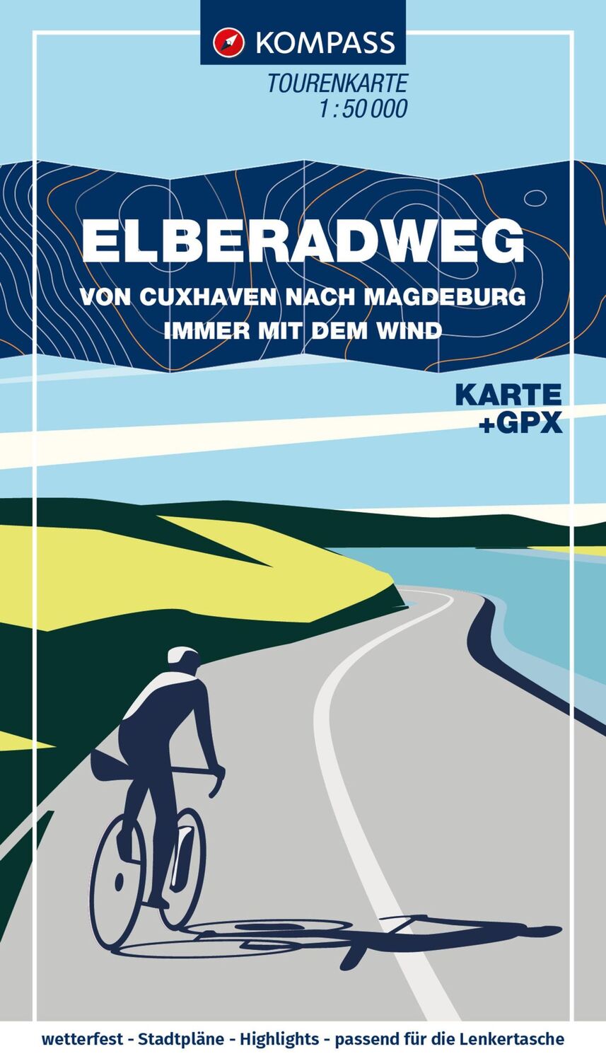 Cover: 9783991541851 | KOMPASS Fahrrad-Tourenkarte Elberadweg von Cuxhaven nach Magdeburg...