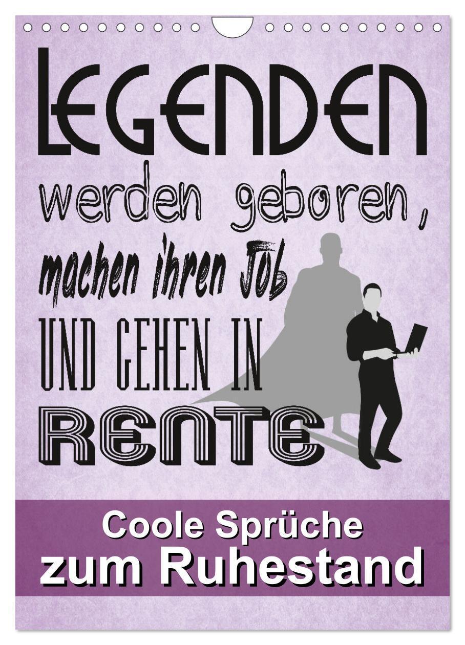 Cover: 9783435907021 | Coole Sprüche zum Ruhestand (Wandkalender 2025 DIN A4 hoch),...