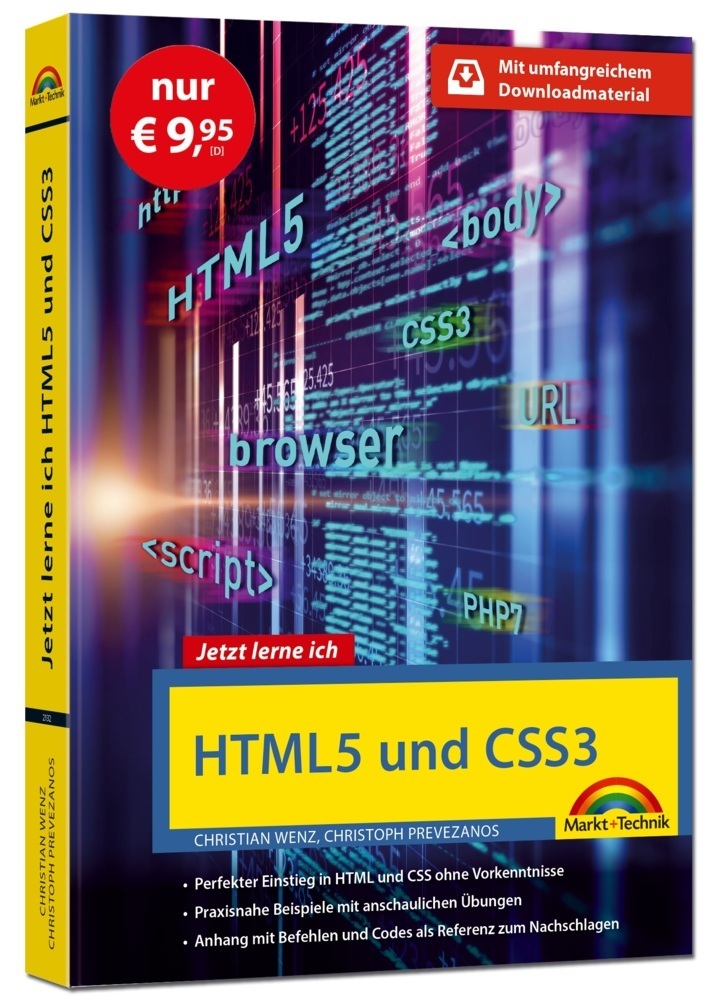Cover: 9783959825498 | HTML5 und CSS3 - Start ohne Vorwissen - mit umfangeichen Download...