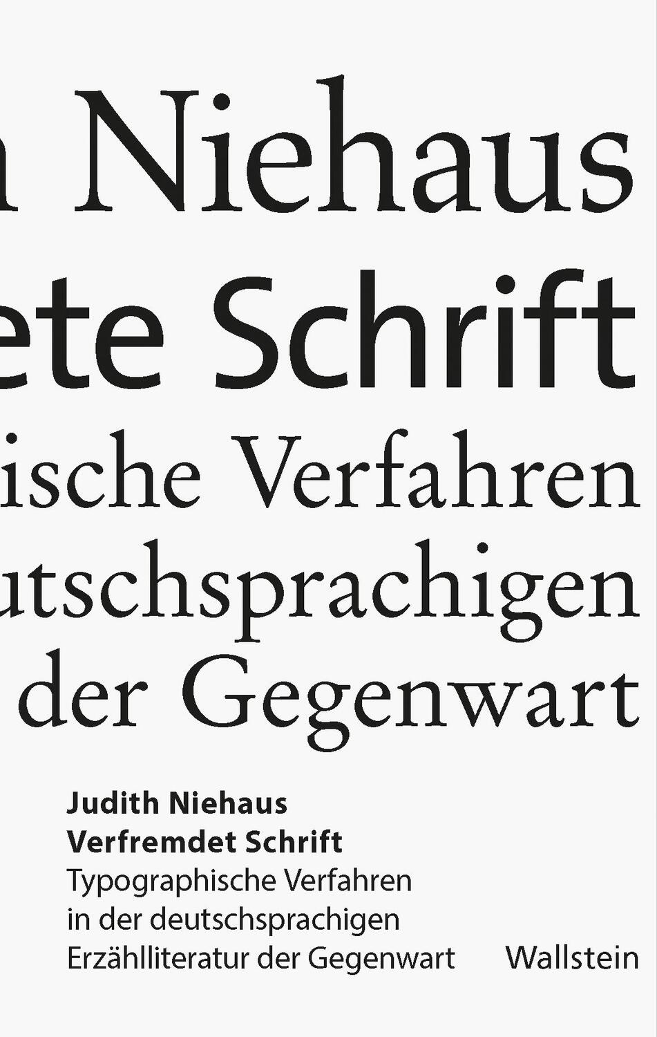Cover: 9783835355170 | Verfremdete Schrift | Judith Niehaus | Buch | 444 S. | Deutsch | 2023