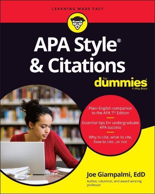 Cover: 9781119716440 | APA Style & Citations For Dummies | Joe Giampalmi | Taschenbuch | 2021