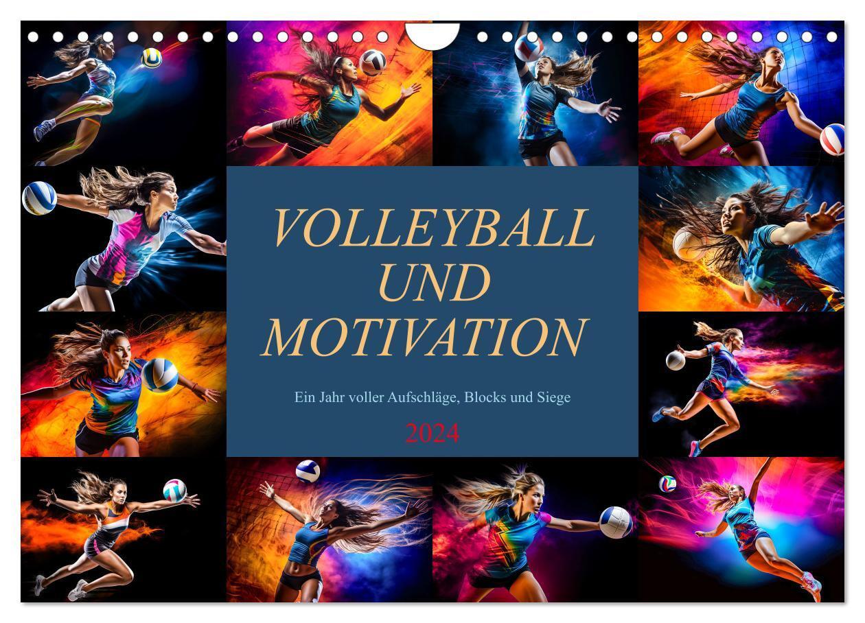 Cover: 9783383715341 | Volleyball und Motivation (Wandkalender 2024 DIN A4 quer), CALVENDO...