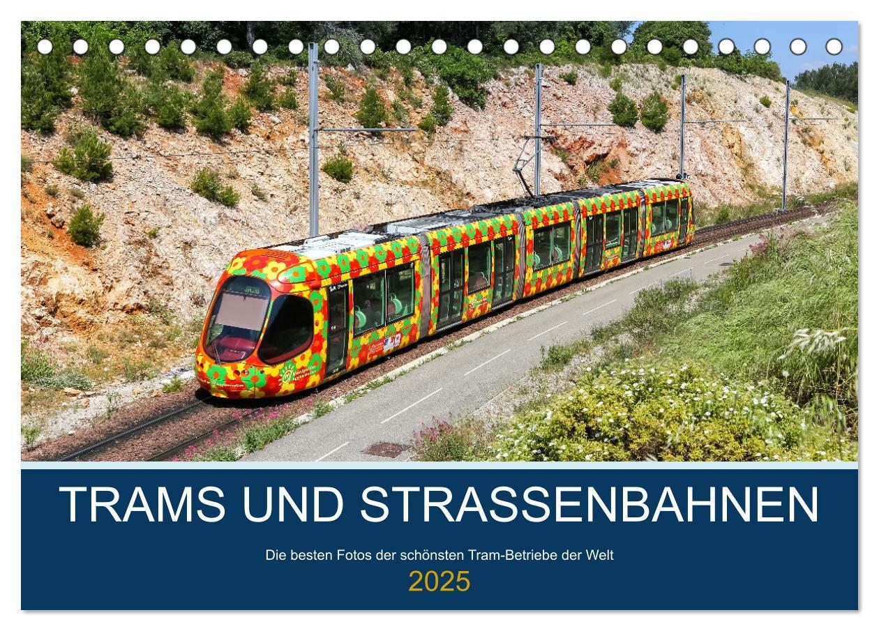 Cover: 9783435043972 | Trams und Straßenbahnen (Tischkalender 2025 DIN A5 quer), CALVENDO...