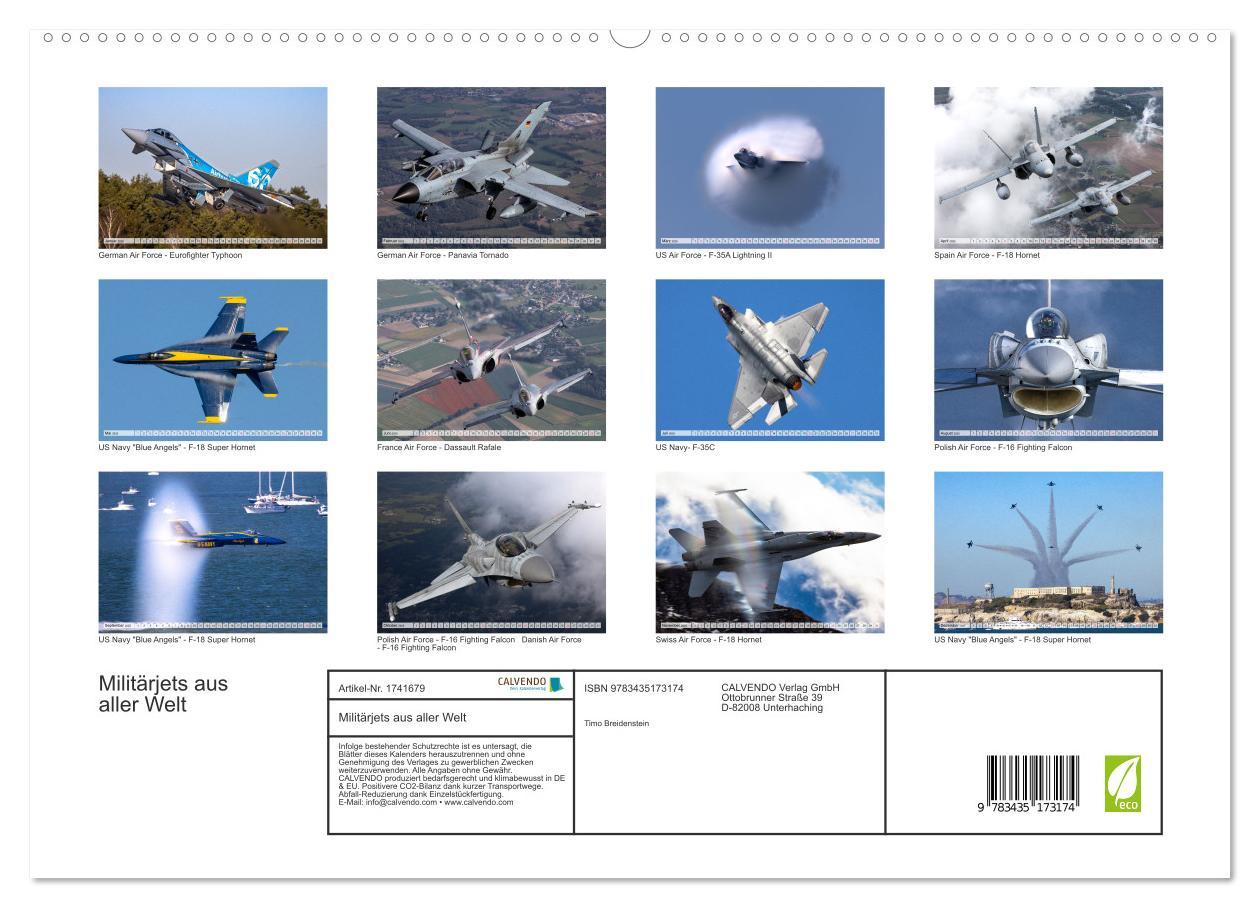 Bild: 9783435173174 | Militärjets aus aller Welt (hochwertiger Premium Wandkalender 2025...