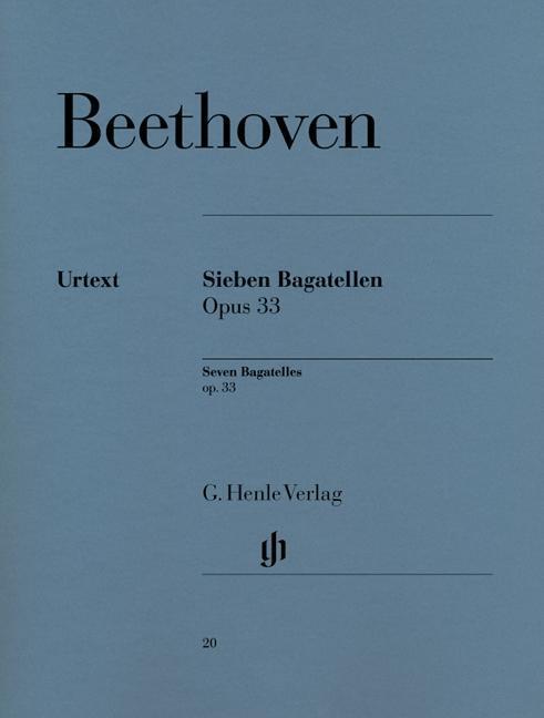 Cover: 9790201800202 | Seven Bagatelles Op. 33 | 7 Bagatelles op. 33 | G. Henle Verlag