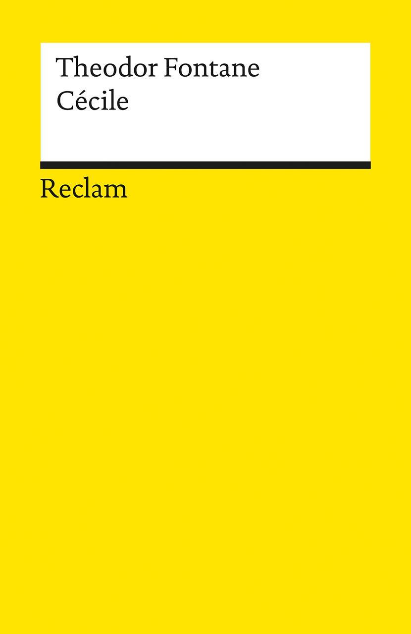 Cover: 9783150077917 | Cecile | Theodor Fontane | Taschenbuch | Reclam Universal-Bibliothek