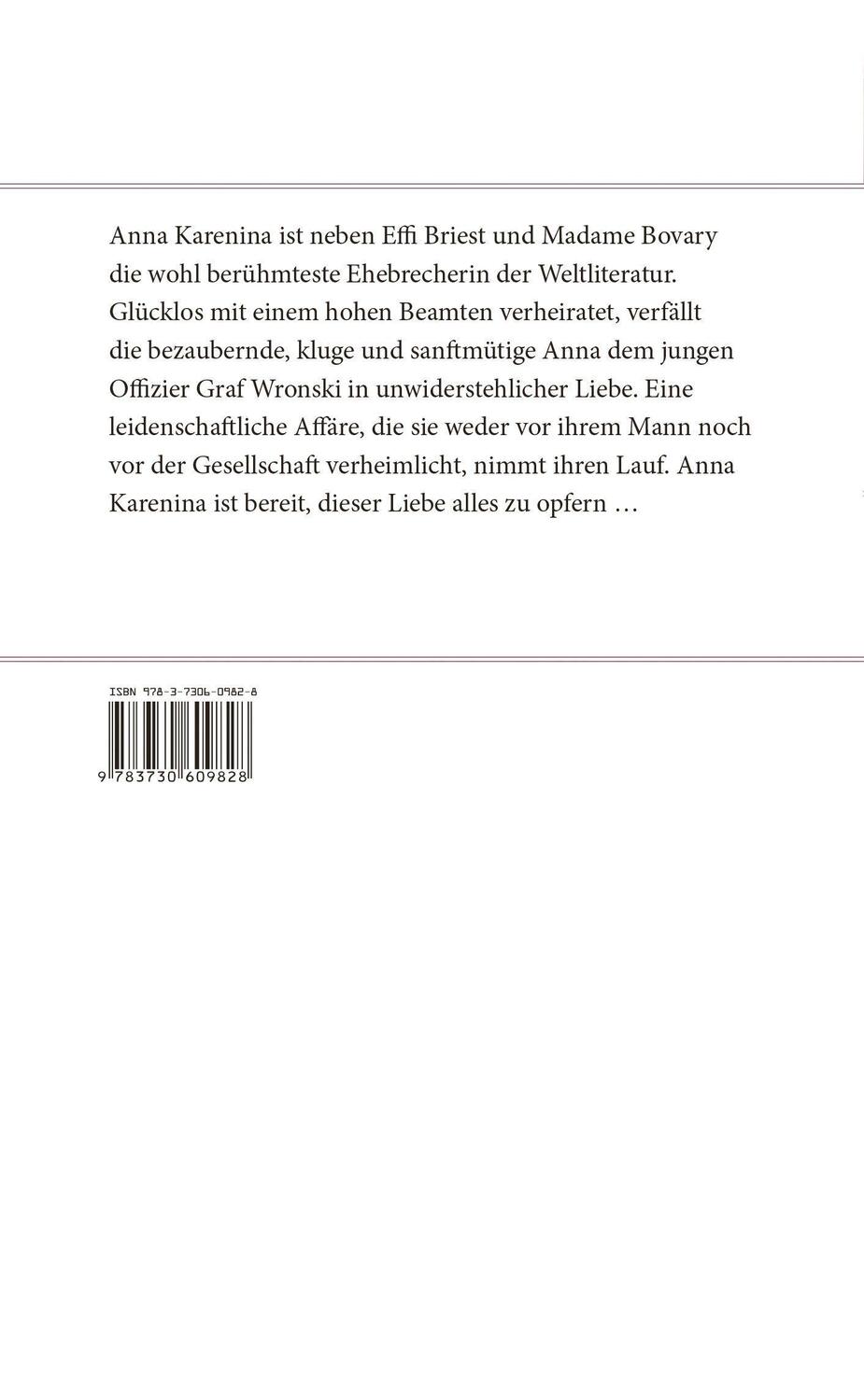 Bild: 9783730609828 | Anna Karenina | Leo Tolstoi | Buch | Deutsch | 2021 | Anaconda Verlag